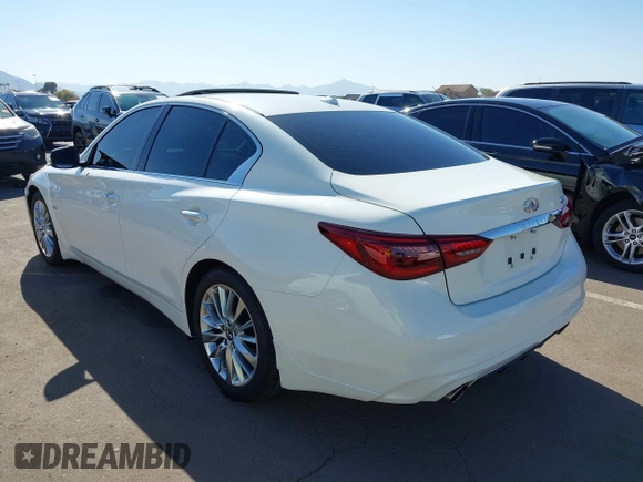 2019 Infiniti Q50 3.0t LUXE with VIN JN1EV7AP5KM514713, listed as a IAAI auction lot 41528021 with 90,306 mi miles. Bid and sale history available at carsss.com. Image 3.