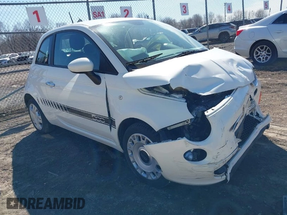 2012 FIAT 500 Pop z VIN 3C3CFFAR3CT343957, wystawiony jako IAAI lot #41898756 z przebiegiem 26 871 mil mil oraz . Historia ofert i sprzedaży dostępna na DreamBid. Obrazek 1.