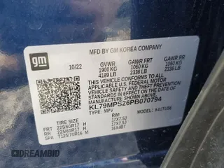 2023 Chevrolet TrailBlazer LT with VIN KL79MPS26PB070794, listed as a Copart auction lot 50756655 with 40,894 mi miles and Salvage Title. Bid and sale history available at DreamBid. Image 13.