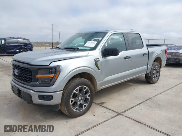 2024 Ford F-150 STX with VIN 1FTFW2L50RKE89481, listed as a IAAI auction lot 41570986 with 2,955 mi miles and . Bid and sale history available at carsss.com. Image 2.