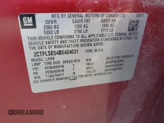 2011 GMC Terrain SLE-2 z VIN 2CTFLSE54B6404631, wystawiony jako Copart lot #46113255 z przebiegiem 88 821 mil mil oraz Szkoda całkowita • Salvage title. Historia ofert i sprzedaży dostępna na DreamBid. Obrazek 13.