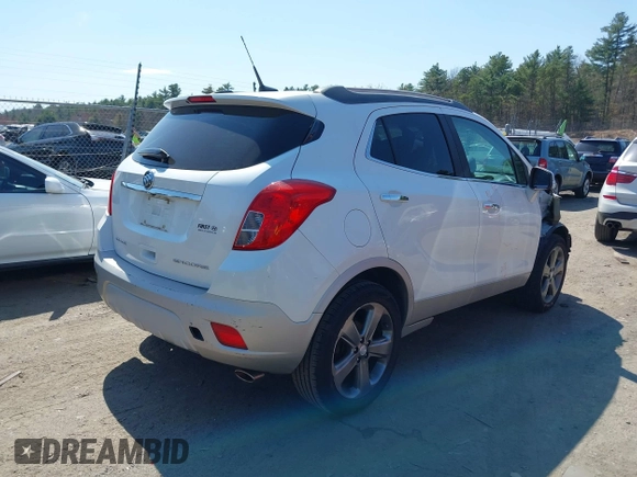 2014 Buick Encore Leather with VIN KL4CJCSB8EB740671, listed as a IAAI auction lot 42077603 with 112,561 mi miles and . Bid and sale history available at carsss.com. Image 4.