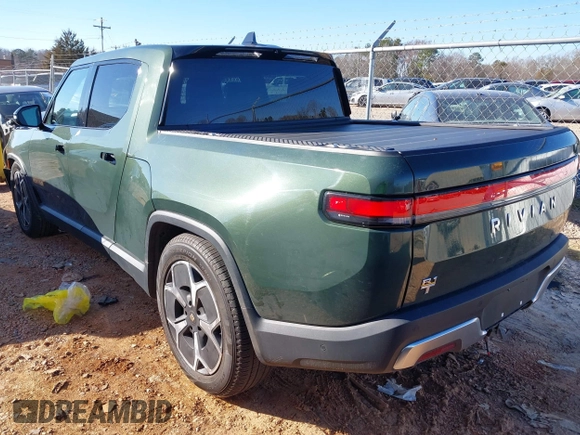 2022 Rivian R1T Adventure Package with VIN 7FCTGAAA2NN006098, listed as a IAAI auction lot 41172815 with 1 mi miles. Bid and sale history available at carsss.com. Image 3.