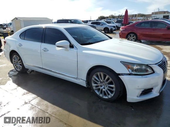 2014 Lexus LS 460 L with VIN JTHGL5EF3E5053199, listed as a Copart auction lot 88128655 with 204,969 mi miles and Salvage title. Bid and sale history available at DreamBid. Image 4.