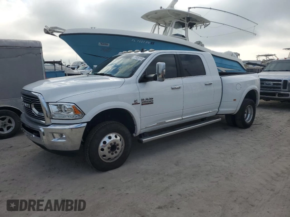2017 Ram 3500 Longhorn with VIN 3C63RRNLXHG766715, listed as a Copart auction lot 76456104 with 51,293 mi miles and Salvage Title. Bid and sale history available at carsss.com. Image 1.