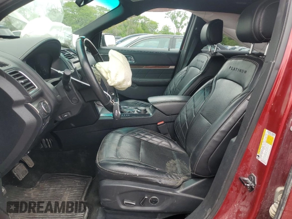 2016 Ford Explorer Platinum z VIN 1FM5K8HT0GGC96650, wystawiony jako Copart lot #58427945 z przebiegiem 129 381 mil mil oraz Szkoda całkowita • Salvage title. Historia ofert i sprzedaży dostępna na DreamBid. Obrazek 7.