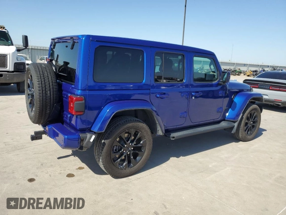 2020 Jeep Wrangler Unlimited Sahara Altitude z VIN 1C4HJXEG0LW324758, wystawiony jako Copart lot #74477894 z przebiegiem 38 291 mil mil oraz Szkoda całkowita • Salvage title. Historia ofert i sprzedaży dostępna na DreamBid. Obrazek 3.