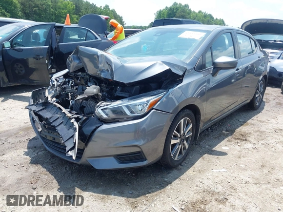2021 Nissan Versa SV with VIN 3N1CN8EV4ML860108, listed as a IAAI auction lot 42442360 with 60,857 mi miles and . Bid and sale history available at DreamBid. Image 2.