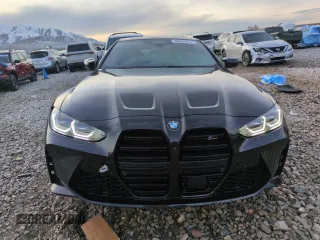 2024 BMW M4 Competition xDrive with VIN WBS43AZ01RCN32279, listed as a Copart auction lot 83444934 with 12,878 mi miles and Salvage Title. Bid and sale history available at carsss.com. Image 5.