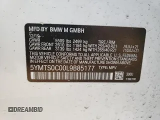 2020 BMW X3 M with VIN 5YMTS0C00L9B85177, listed as a Copart auction lot 88359765 with 79,993 mi miles and Salvage Title. Bid and sale history available at carsss.com. Image 13.