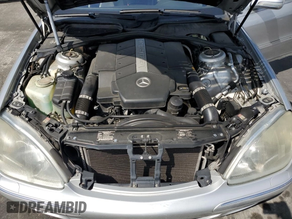 2001 Mercedes-Benz S-Class with VIN WDBNG75J81A211002, listed as a Copart auction lot 51296725 with 148,065 mi miles and Salvage Title. Bid and sale history available at carsss.com. Image 13.