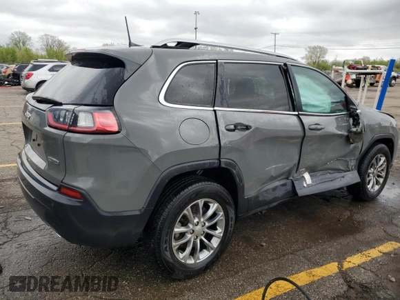 2021 Jeep Cherokee Latitude Lux with VIN 1C4PJMMXXMD103354, listed as a Copart auction lot 55296805 with 53,220 mi miles and Non repairable. Bid and sale history available at DreamBid. Image 3.