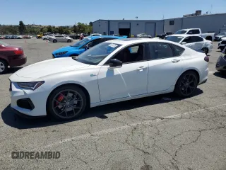 2023 Acura TLX Type S with VIN 19UUB7F98PA001610, listed as a Copart auction lot 64314175 with 9,393 mi miles and Salvage title. Bid and sale history available at DreamBid. Image 1.