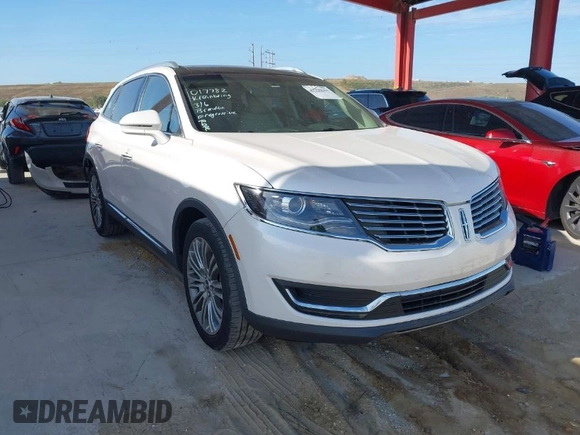 2017 Lincoln MKX Reserve with VIN 2LMPJ6LR6HBL52244, listed as a IAAI auction lot 41908684 with 77,886 mi miles. Bid and sale history available at carsss.com. Image 1.