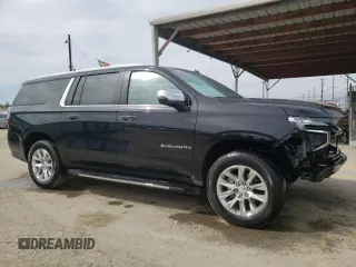 2023 Chevrolet Suburban Premier with VIN 1GNSCFKD0PR500207, listed as a Copart auction lot 48436254 with 10,108 mi miles and . Bid and sale history available at DreamBid. Image 4.