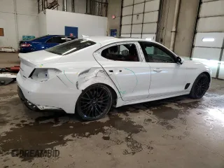 2022 Genesis G70 Launch Edition with VIN KMTG14TE6NU082327, listed as a Copart auction lot 83099774 with 33,479 mi miles and Salvage Title. Bid and sale history available at DreamBid. Image 3.