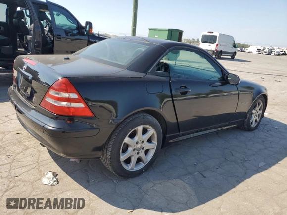 2001 Mercedes-Benz SLK-Class Kompressor with VIN WDBKK49F51F179022, listed as a Copart auction lot 69114204 with 124,814 mi miles and Clean Title. Bid and sale history available at carsss.com. Image 3.