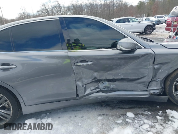 2014 Infiniti Q50 Premium with VIN JN1BV7AR8EM690406, listed as a IAAI auction lot 41525545 with 163,582 mi miles. Bid and sale history available at carsss.com. Image 6.