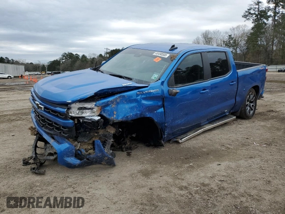 2024 Chevrolet Silverado 1500 RST with VIN 1GCUDEE8XRZ208610, listed as a Copart auction lot 45490585 with 0 mi miles and Salvage Title. Bid and sale history available at carsss.com. Image 1.