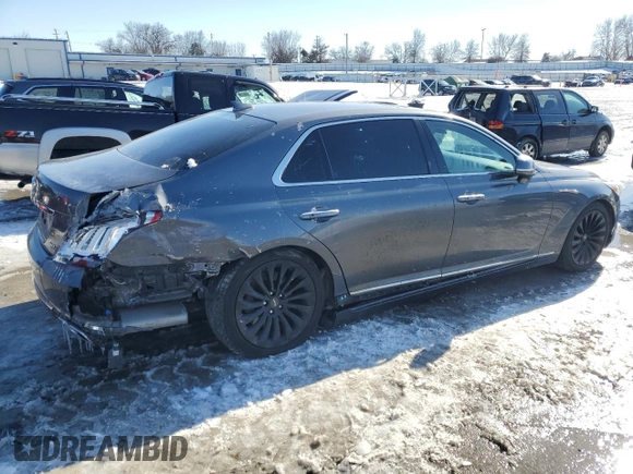 2017 Genesis G90 5.0L Ultimate with VIN KMHG54JH0HU023614, listed as a Copart auction lot 46074205 with 83,591 mi miles and Salvage Title. Bid and sale history available at carsss.com. Image 3.