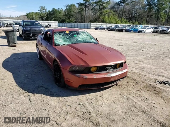 2011 Ford Mustang GT with VIN 1ZVBP8CF1B5135171, listed as a Copart auction lot 45503695 with Not Provided miles and Salvage Title. Bid and sale history available at carsss.com. Image 10.