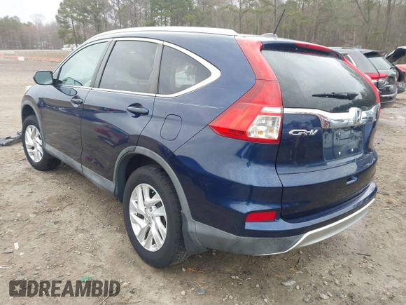 2015 Honda CR-V EX-L with VIN 2HKRM3H70FH554648, listed as a IAAI auction lot 41729035 with 101,368 mi miles. Bid and sale history available at carsss.com. Image 3.