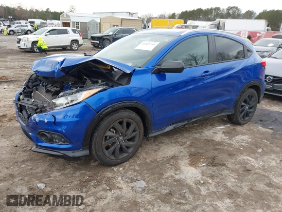 2022 Honda HR-V Sport with VIN 3CZRU6H15NM756188, listed as a IAAI auction lot 41407315 with 39,460 mi miles. Bid and sale history available at carsss.com. Image 2.