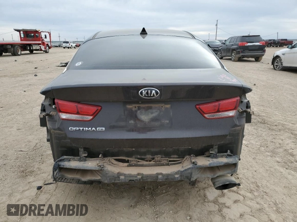 2018 Kia Optima LX with VIN KNAGT4L30J5233641, listed as a Copart auction lot 84383534 with 141,898 mi miles and Salvage Title. Bid and sale history available at carsss.com. Image 6.
