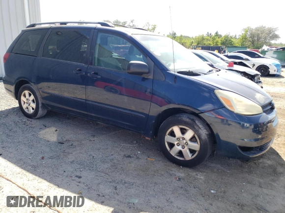 2004 Toyota Sienna CE with VIN 5TDZA23C04S196143, listed as a Copart auction lot 52233465 with 163,516 mi miles and Clean Title. Bid and sale history available at carsss.com. Image 4.