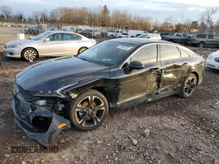 2021 Kia K5 GT-Line with VIN 5XXG64J27MG052749, listed as a Copart auction lot 45398785 with 61,250 mi miles and Salvage Title. Bid and sale history available at carsss.com. Image 1.