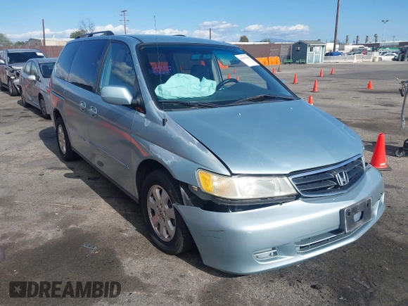 2003 Honda Odyssey EX-L with VIN 5FNRL18923B071598, listed as a IAAI auction lot 41947046 with 224,394 mi miles and . Bid and sale history available at DreamBid. Image 1.