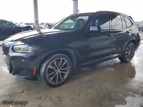 2022 BMW X3 sDrive30i with VIN 5UX43DP09N9L19260, listed as a Copart auction lot 52970235 with 31,626 mi miles and Salvage Title. Bid and sale history available at carsss.com. Image 1.
