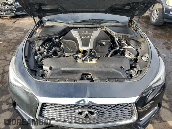 2018 Infiniti Q60 Red Sport 400 with VIN JN1FV7EL2JM630560, listed as a Copart auction lot 45980175 with 48,943 mi miles and Salvage title. Bid and sale history available at DreamBid. Image 11.