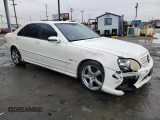 2002 Mercedes-Benz S 430 with VIN WDBNG70J02A283448, listed as a Copart auction lot 43370985 with 141,798 mi miles and Salvage title. Bid and sale history available at DreamBid. Image 4.