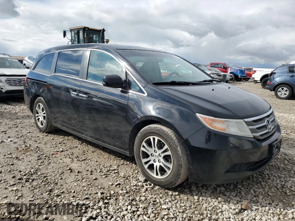 2011 Honda Odyssey EX-L with VIN 5FNRL5H67BB001266, listed as a Copart auction lot 48247265 with 160,524 mi miles and Salvage Title. Bid and sale history available at DreamBid. Image 4.