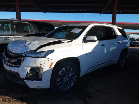 2023 Chevrolet Traverse Premier with VIN 1GNERKKW5PJ102740, listed as a IAAI auction lot 41703180 with 52,138 mi miles. Bid and sale history available at carsss.com. Image 2.