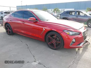 2020 Genesis G70 2.0T z VIN KMTG44LA7LU045224, wystawiony jako IAAI lot #41273738 z przebiegiem 31 101 mil mil oraz . Historia ofert i sprzedaży dostępna na DreamBid. Obrazek 1.