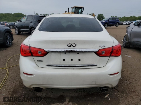 2017 Infiniti Q50 Premium with VIN JN1EV7AR3HM832887, listed as a Copart auction lot 57914975 with 62,878 mi miles and Salvage title. Bid and sale history available at DreamBid. Image 6.