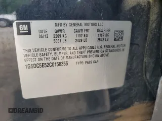 2012 Cadillac CTS z VIN 1G6DC5E52C0158356, wystawiony jako Copart lot #54679535 z przebiegiem 147 628 mil mil oraz Szkoda całkowita • Salvage title. Historia ofert i sprzedaży dostępna na DreamBid. Obrazek 12.