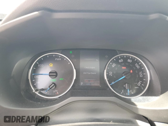 2021 Toyota RAV4 Hybrid LE with VIN 4T3B6RFVXMU021230, listed as a Copart auction lot 61208665 with 46,482 mi miles and Salvage title. Bid and sale history available at DreamBid. Image 9.