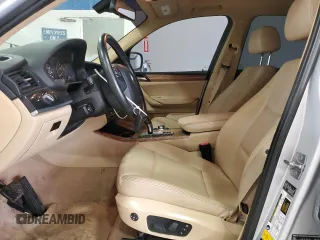 2012 BMW X3 28i with VIN 5UXWX5C56CL721970, listed as a Copart auction lot 51210875 with 125,661 mi miles and Salvage Title. Bid and sale history available at DreamBid. Image 7.