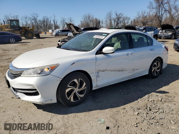 2016 Honda Accord Sedan LX with VIN 1HGCR2F34GA106926, listed as a Copart auction lot 48406845 with 201,620 mi miles and Salvage Title. Bid and sale history available at carsss.com. Image 1.