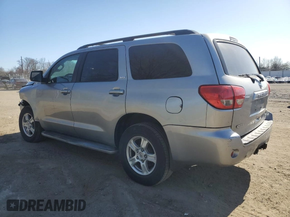 2008 Toyota Sequoia SR5 with VIN 5TDBY64A68S006952, listed as a Copart auction lot 48883055 with 236,215 mi miles and Salvage Title. Bid and sale history available at carsss.com. Image 2.