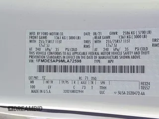 2021 Ford Bronco z VIN 1FMDE5AP9MLA72598, wystawiony jako IAAI lot #42153810 z przebiegiem 45 694 mil mil oraz . Historia ofert i sprzedaży dostępna na DreamBid. Obrazek 9.
