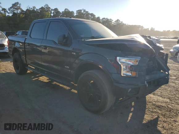2017 Ford F-150 XL with VIN 1FTEW1CGXHKD42803, listed as a Copart auction lot 52357785 with 129,309 mi miles and Salvage title. Bid and sale history available at DreamBid. Image 4.