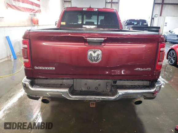 2019 Ram 1500 Laramie with VIN 1C6SRFDT5KN820237, listed as a Copart auction lot 78205614 with 179,266 mi miles and Salvage Title. Bid and sale history available at carsss.com. Image 6.
