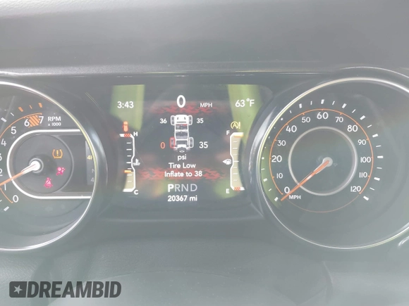 2021 Jeep Wrangler Unlimited Sport S with VIN 1C4HJXDN0MW817146, listed as a IAAI auction lot 41459993 with 20,367 mi miles and . Bid and sale history available at DreamBid. Image 7.