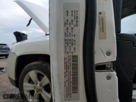 2016 Jeep Compass Sport SE z VIN 1C4NJCBA6GD665465, wystawiony jako Copart lot #78461524 z przebiegiem 169 170 mil mil oraz Szkoda całkowita • Salvage title. Historia ofert i sprzedaży dostępna na DreamBid. Obrazek 12.