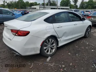 2015 Chrysler 200 S with VIN 1C3CCCBG4FN527099, listed as a Copart auction lot 55499465 with 87,403 mi miles and Salvage Title. Bid and sale history available at DreamBid. Image 3.