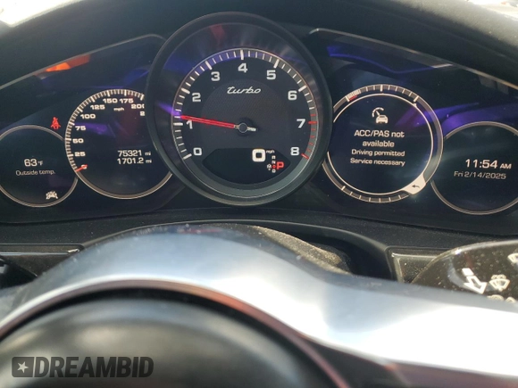 2017 Porsche Panamera Turbo с VIN WP0AF2A7XHL153442, выставлен на аукционе Copart как лот 89247325 с пробегом 75 321 миль миль и Списание • Salvage title. История ставок и продаж доступна на DreamBid. Изображение 9.